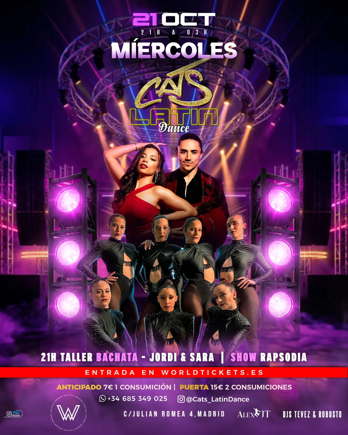 MIÉRCOLES CATS LATIN DANCE 21 OCT