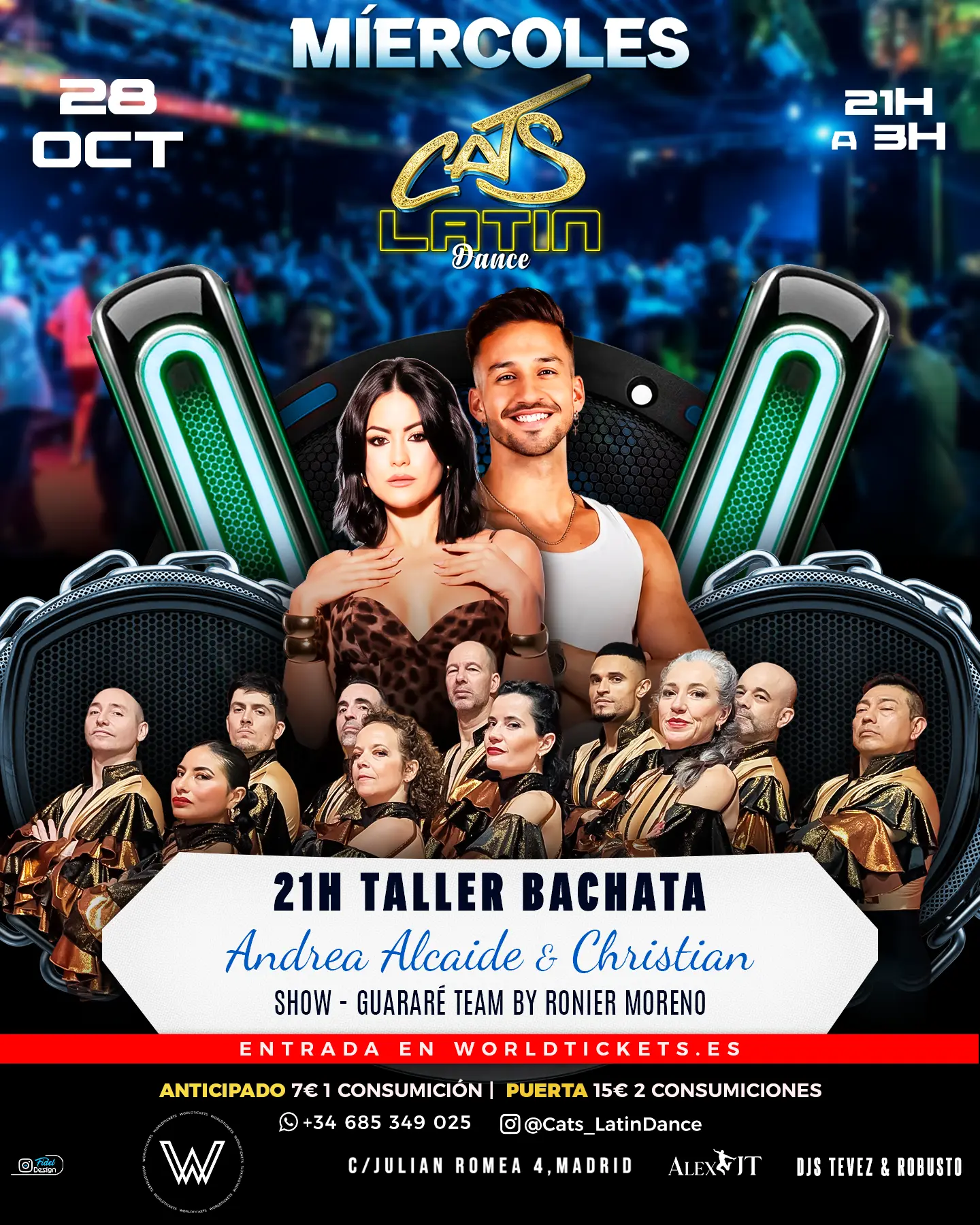MIÉRCOLES CATS LATIN DANCE 28 OCT